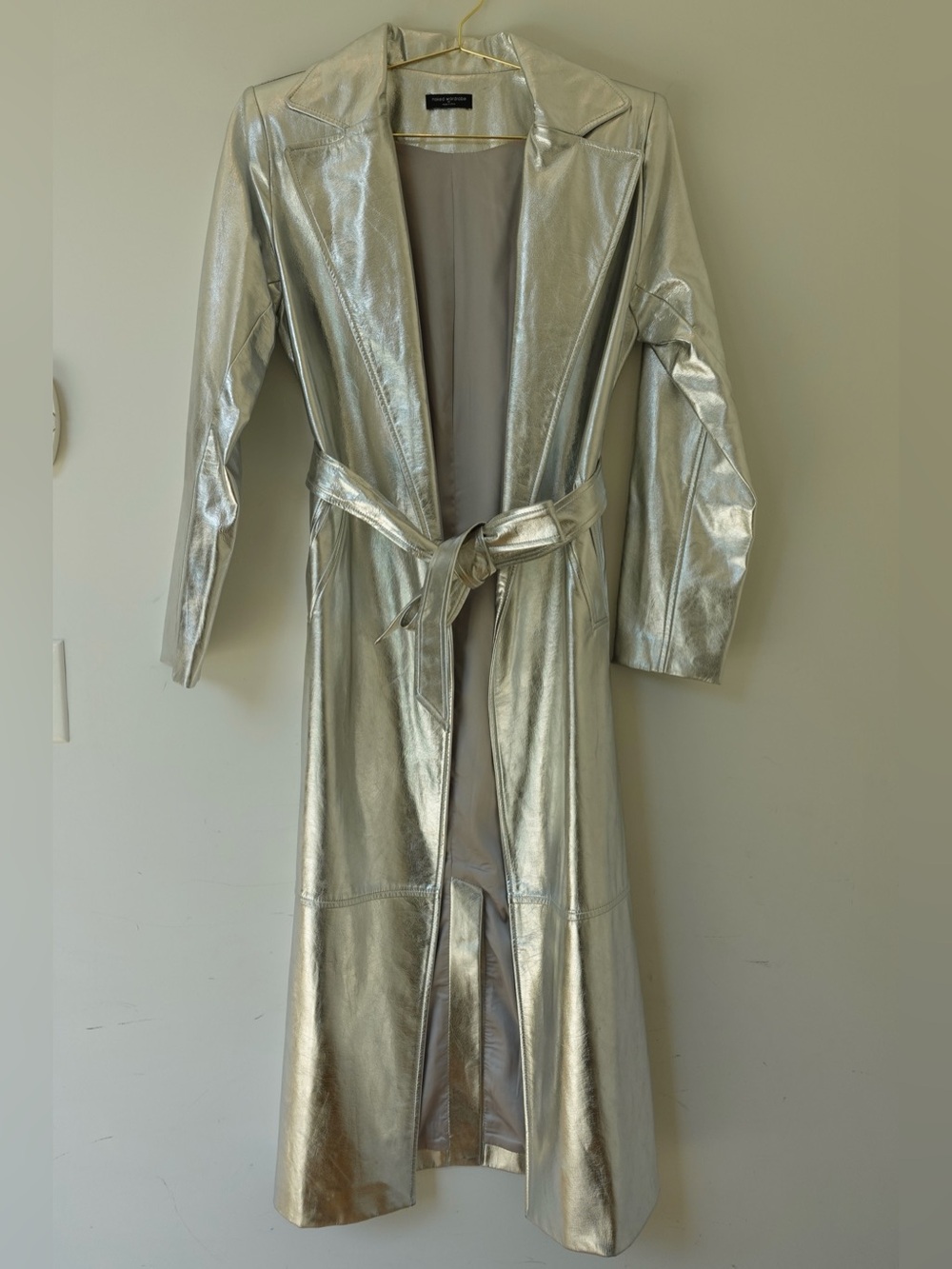 Naked Wardrobe Silver Trench Coat